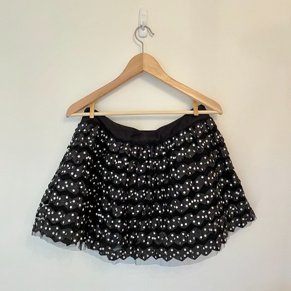 Black & White Confetti Party Skirt - Picture 3 of 3